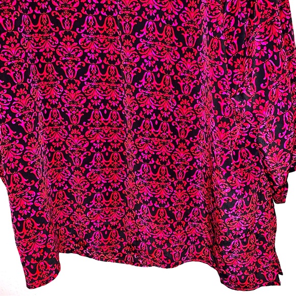 Just My Size JMS 3X 22W/24W Print Button Down Blouse - Picture 8 of 10